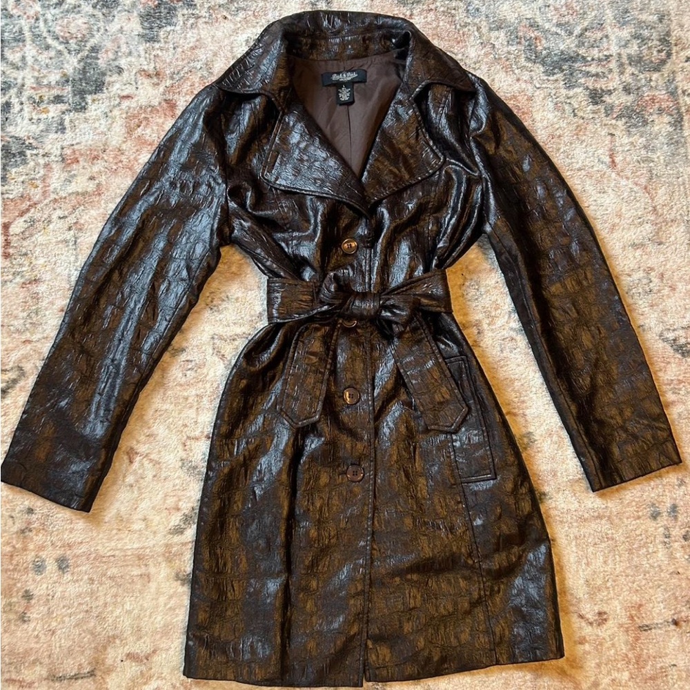 Peck & Peck Trench crocodile coat 🐊